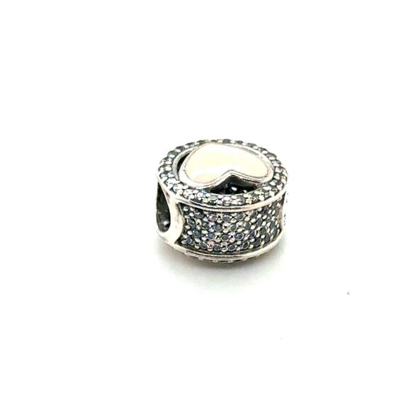Pandora Enamel Heart Pave Cz Charm - Picture 3 of 5